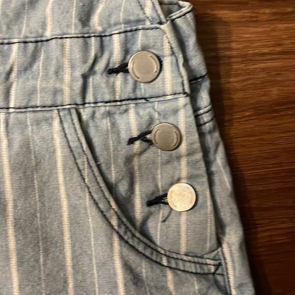 GB Denim Striped Short Overalls - Picture 2 of 4